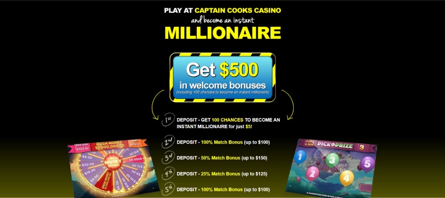 Captain Cooks Casino Bonus