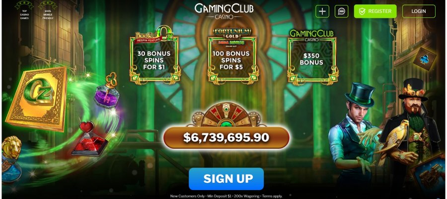 Gaming Club Casino $1 Deposit Bonus