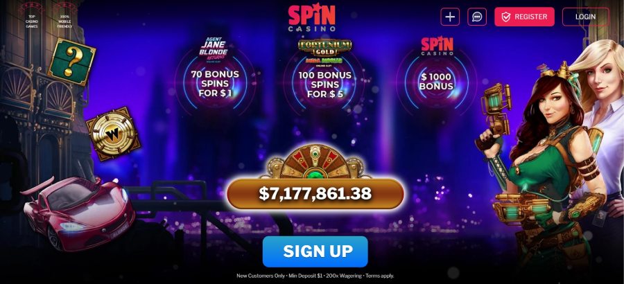 Spin Casino $1 Deposit Bonus Offer